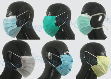 3 μη υφαμένη Earloop πτυχών μίας χρήσης μπλε χρώμα μασκών προσώπου για το γιατρό/τον ασθενή