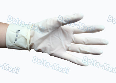 Αποστειρωμένο ελεύθερο άσπρο χρώμα σκονών γαντιών λατέξ μίας χρήσης χειρουργικό για το νοσοκομείο