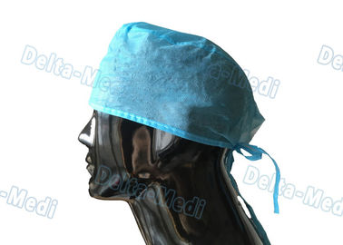 Δεσμοί στην πίσω μπλε απόδειξη σκόνης καλυμμάτων PP μίας χρήσης χειρουργική με το ράψιμο του νήματος