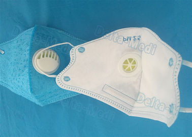Μπλε Earloop N95 μάσκα προσώπου σκόνης μίας χρήσης με τη βαλβίδα κατά της μόλυνσης