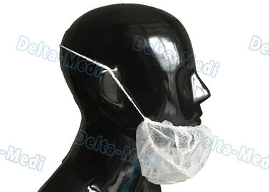 Ενιαίος/διπλασιάστε τα ελαστικά μίας χρήσης χειρουργικά καλύμματα, μη υφαμένη άσπρη χειρουργική μάσκα γενειάδων