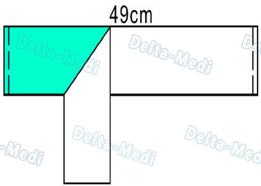 Μπλε/πράσινο Drape Op - δέστε την αυτοκόλλητη μίας χρήσης επιφάνεια 50 X 9CM 50 X 10CM με ταινία εξαρτήσεων