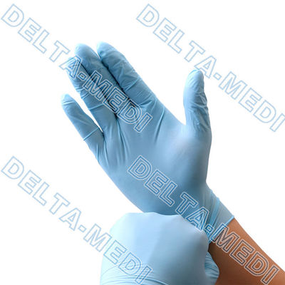 Άσπρα γόνιμα κονιοποιημένα γάντια εξέτασης νιτριλίων