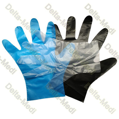 Διαφανή μαύρα μπλε TPE μίας χρήσης γάντια βαθμού τροφίμων για τη βιομηχανία τροφίμων