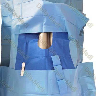 150cmx240cm μίας χρήσης χειρουργικό Drapes ενίσχυσε το ορθοπεδικό διασπασμένο πακέτο Drape