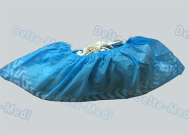 Το μη υφαμένο αντιολισθητικό μίας χρήσης χειρουργικό παπούτσι καλύπτει το μπλε χρώμα 15 X 40cm