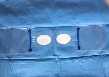 Οφθαλμικό αποστειρωμένο μίας χρήσης χειρουργικό οινόπνευμα Drapes ματιών ανθεκτικό με δύο τρύπες και σακούλα