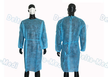 Η μπλε μίας χρήσης απομόνωση νοσοκομείων μανικιών PP μακροχρόνια ντύνει την αντι σκόνη για το εργαστήριο/τη βιομηχανία