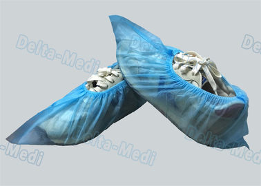 Μπλε μη υφαμένες μίας χρήσης καλύψεις χειρουργικών παπουτσιών PP/SMS για το νοσοκομείο/το εργαστήριο