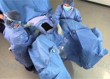 Χειρουργικό Laparoscopy Drape, αποστειρωμένο μίας χρήσης υπομονετικό Drapes με το μπλε χρώμα ETO