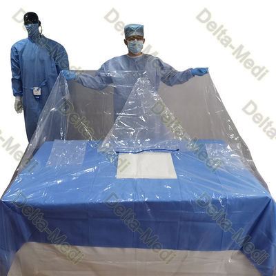 Κάθετα μίας χρήσης χειρουργικά πακέτα πακέτων απομόνωσης με το διαφανές πολυαιθυλένιο Drape