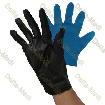 Διαφανή μαύρα μπλε TPE μίας χρήσης γάντια βαθμού τροφίμων για τη βιομηχανία τροφίμων